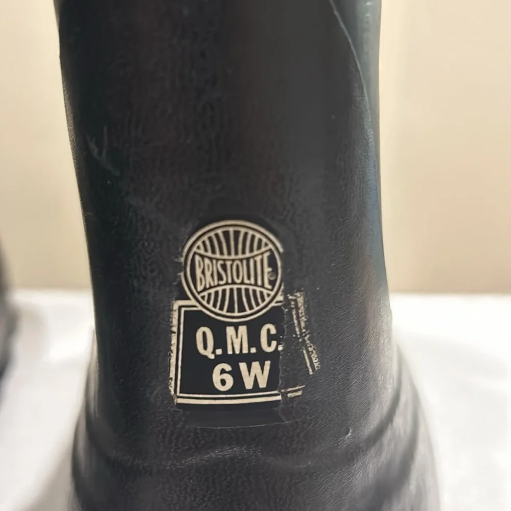 Bristolite QMC unisex EXTREME COLD WEATHER lace up rubber BOOTS size 6W(M) 8W(W)